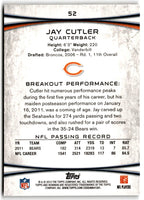 2012 Bowman Jay Cutler #52
