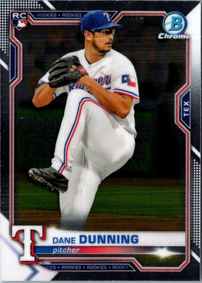 2021 Bowman Chrome Dane Dunning #75 Rookie