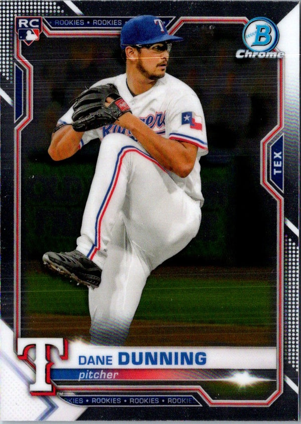 2021 Bowman Chrome Dane Dunning #75 Rookie