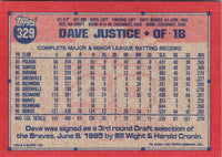 1991 Topps David Justice #329