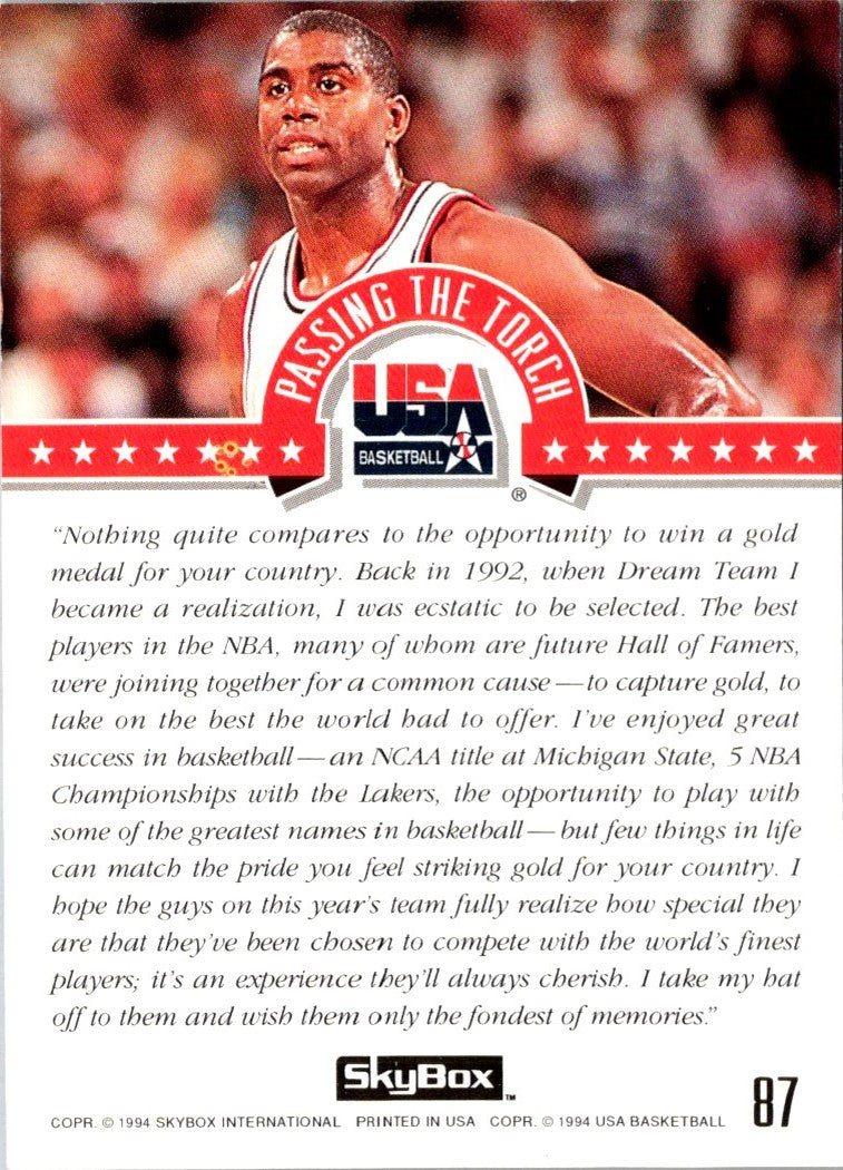 1994 SkyBox USA Earvin Magic Johnson