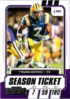 2021 Panini Contenders Draft Picks Game Ticket Purple Tyrann Mathieu #74