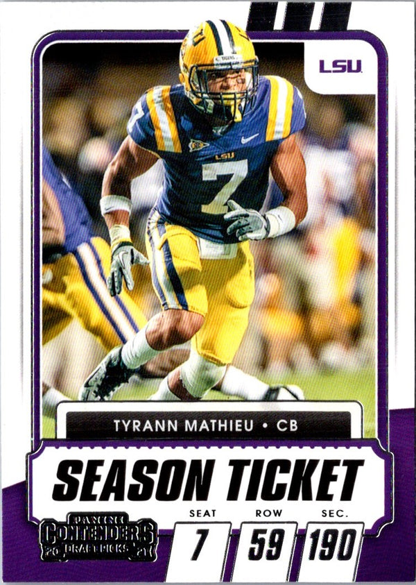 2021 Panini Contenders Draft Picks Game Ticket Purple Tyrann Mathieu #74