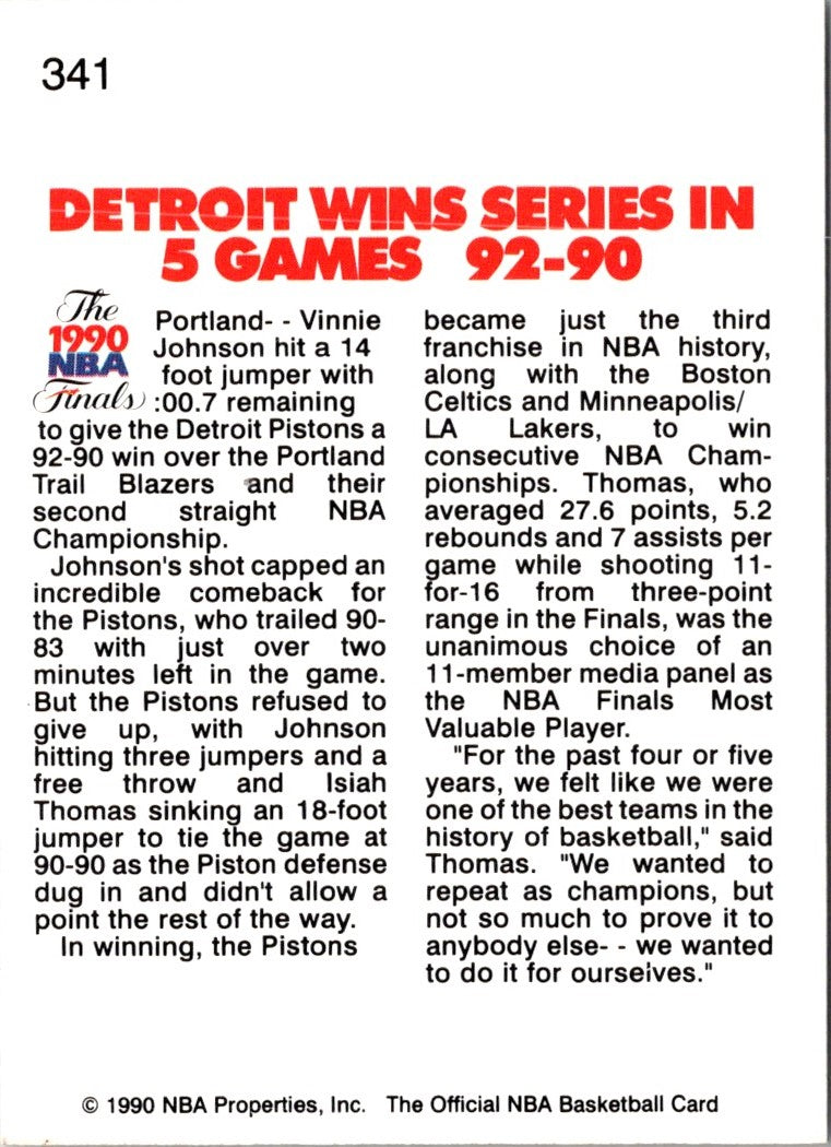 1990 Star Isiah Thomas Isiah Thomas