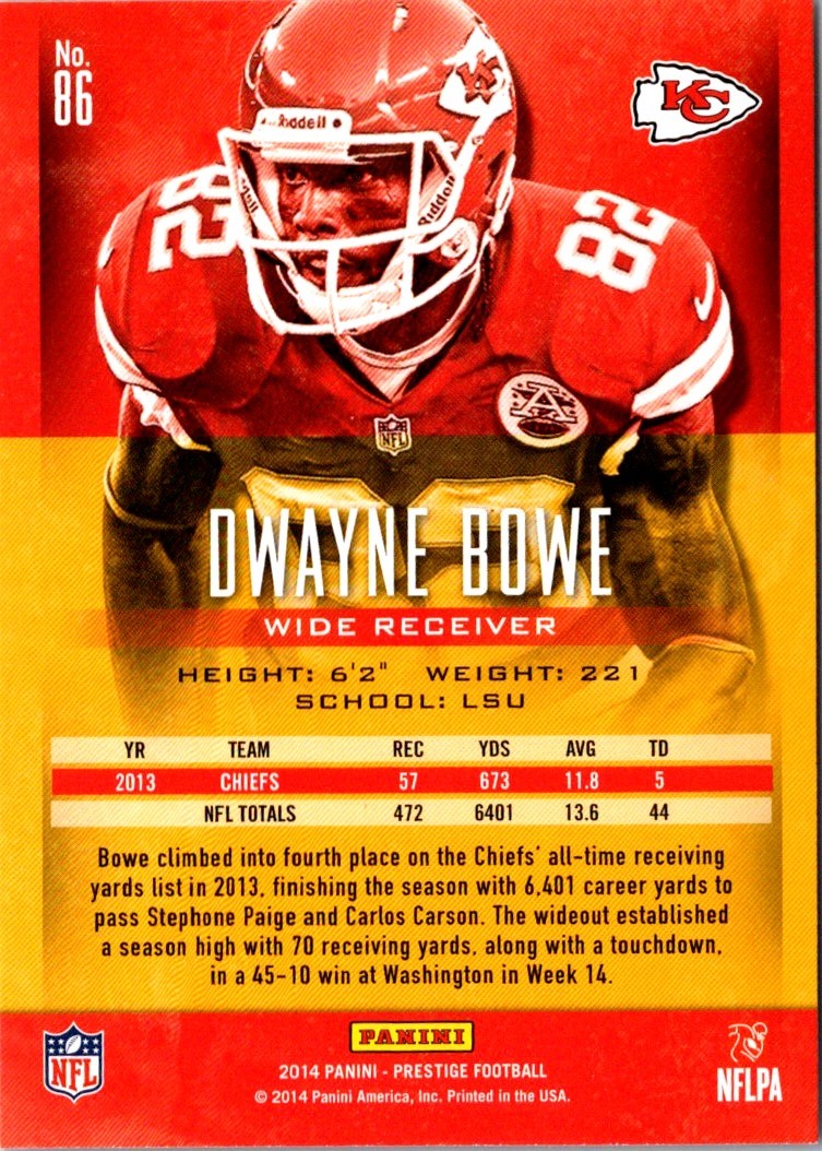 2014 Panini Prestige Dwayne Bowe