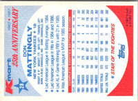 1987 Topps Kmart 25th Anniversary Don Mattingly #28