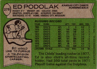 1978 Topps Ed Podolak #278