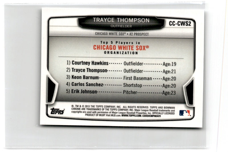 2012 Bowman Chrome Mini Trayce Thompson