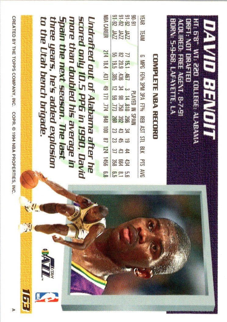 1994 Topps David Benoit