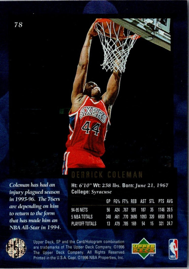 1995 SP Championship Derrick Coleman