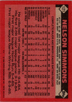 1986 Topps Nelson Simmons #121 Rookie