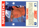 1989 Score Baseball's 100 Hottest Players Tom Henke