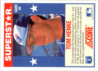 1989 Score Baseball's 100 Hottest Players Tom Henke #63