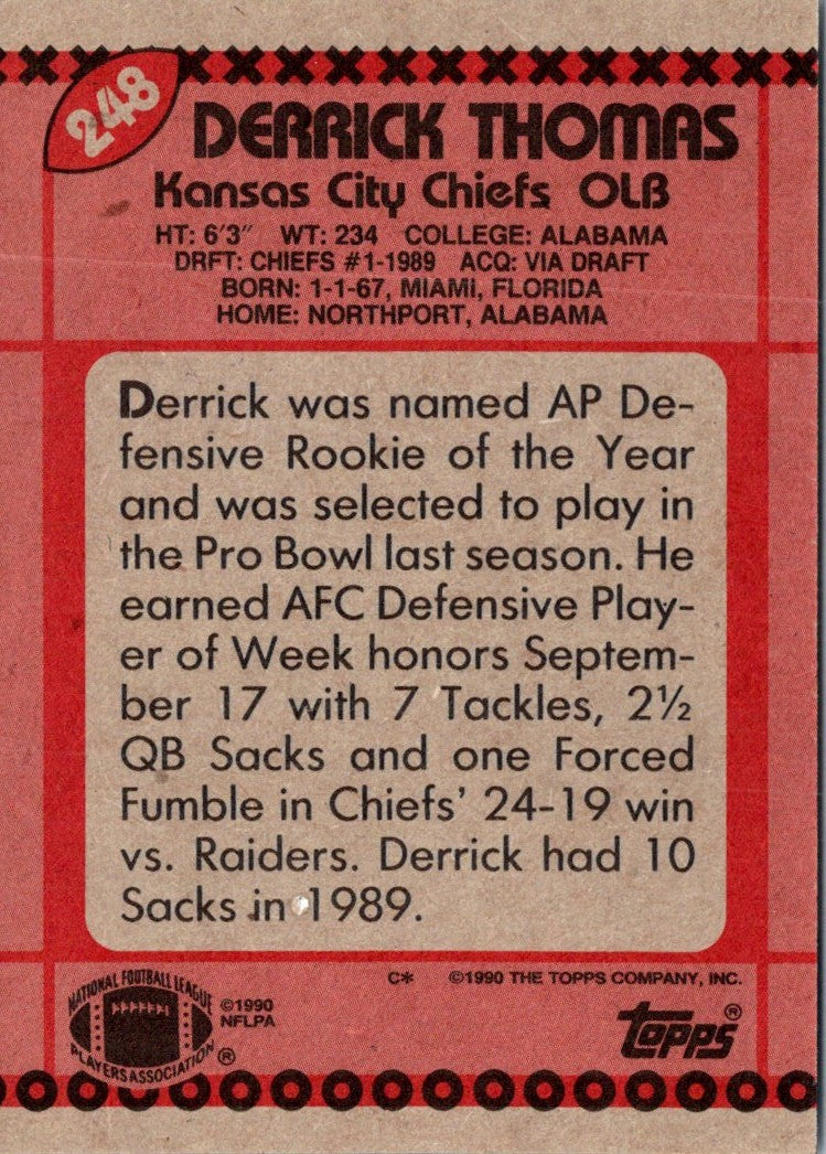 1990 Topps Derrick Thomas