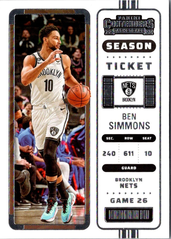 2022 Panini Contenders Season Ticket Ben Simmons #13