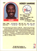 1989 Hoops Hersey Hawkins #137 Rookie