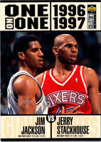 1996 Collector's Choice One on 5x7 Jumbos Jim Jackson/Jerry Stackhouse #5