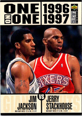 1996 Collector's Choice One on 5x7 Jumbos Jim Jackson/Jerry Stackhouse #5