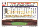 1992 Topps Gold Winners Curt Schilling