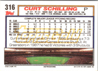 1992 Topps Gold Winners Curt Schilling #316
