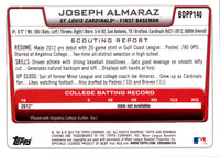 2012 Bowman Chrome Prospects Joseph Almaraz #BDPP140
