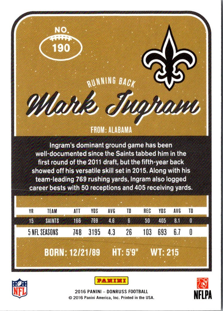 2016 Donruss Mark Ingram