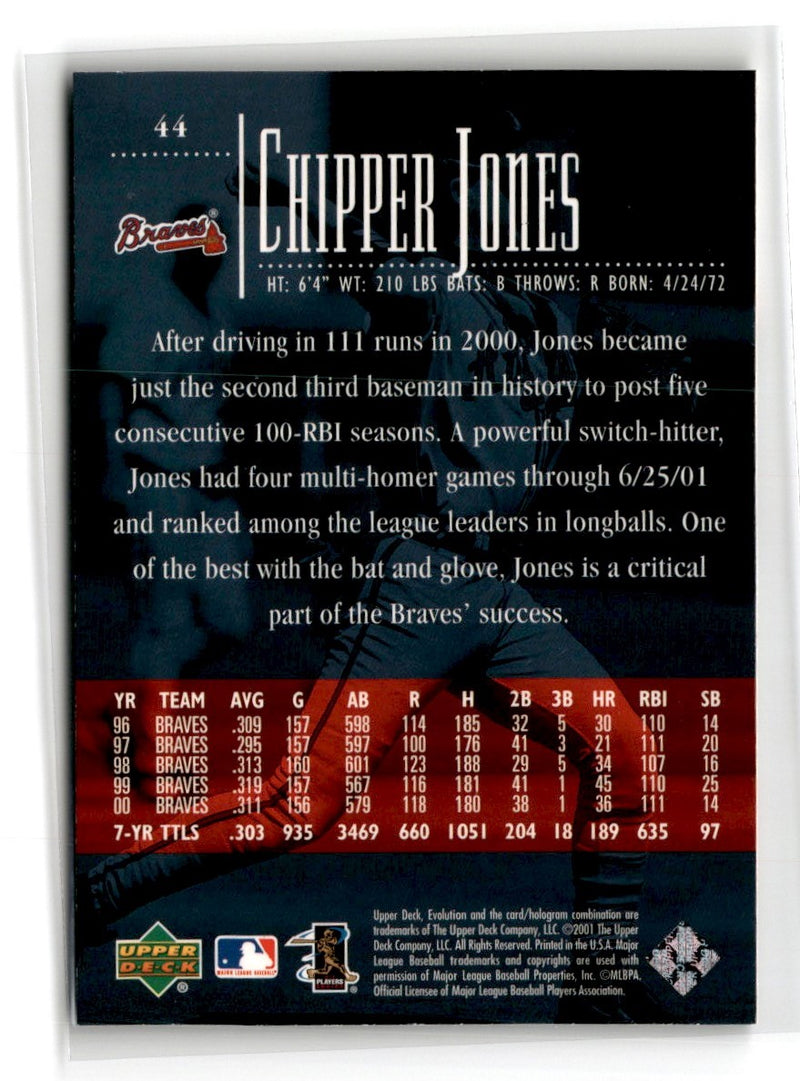 2001 Upper Deck Evolution Chipper Jones