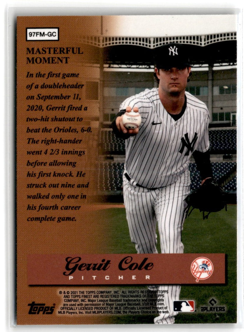 2021 Finest 1997 Topps Masters Gerrit Cole
