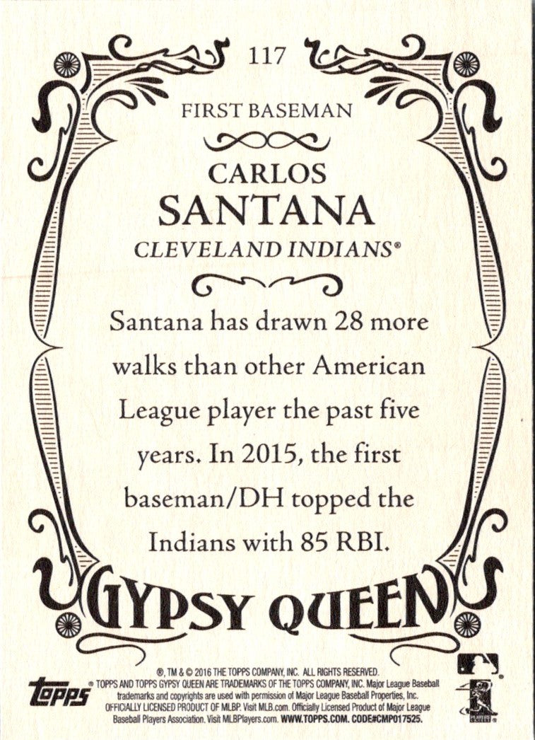 2016 Topps Gypsy Queen Carlos Santana