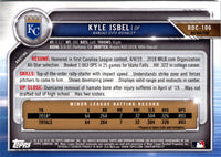2019 Bowman Draft Chrome Kyle Isbel #BDC-106
