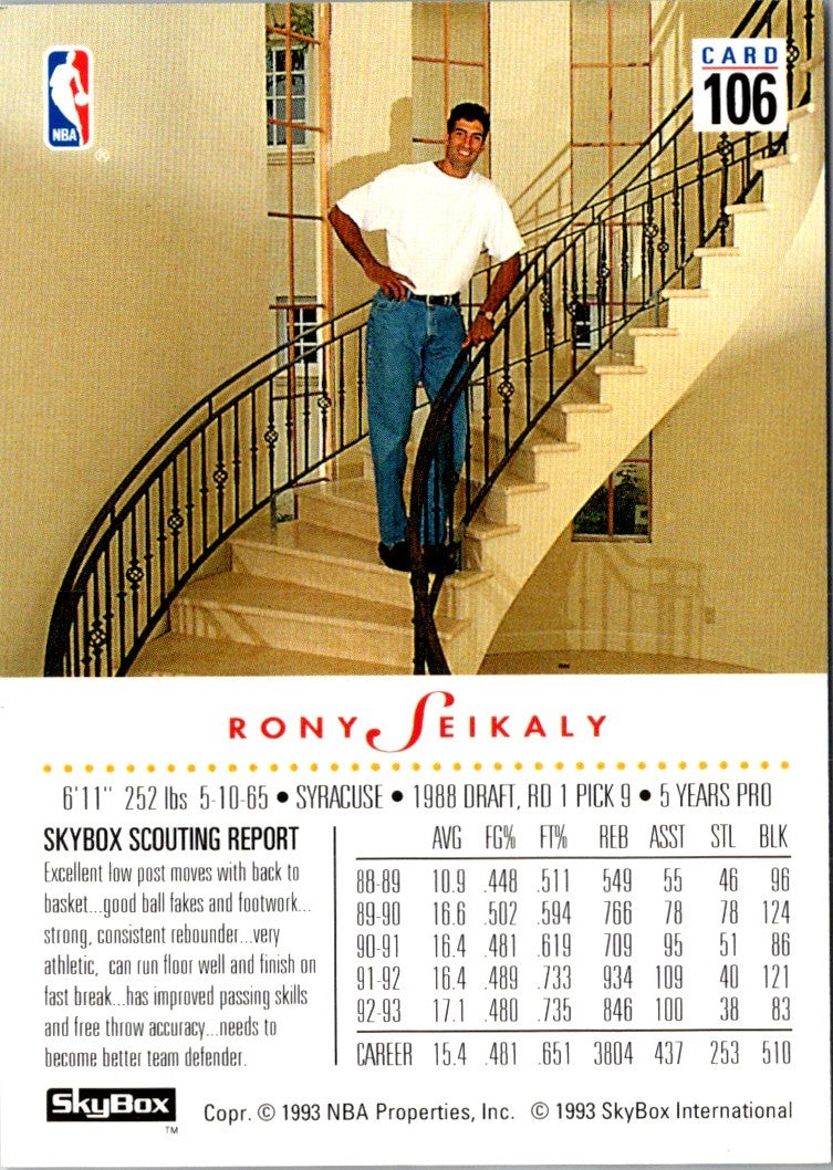 1993 SkyBox Rony Seikaly
