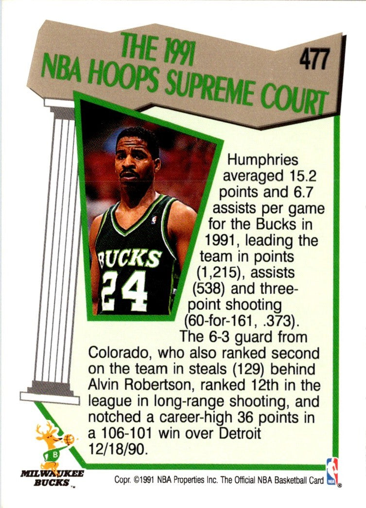 1991 Hoops Jay Humphries