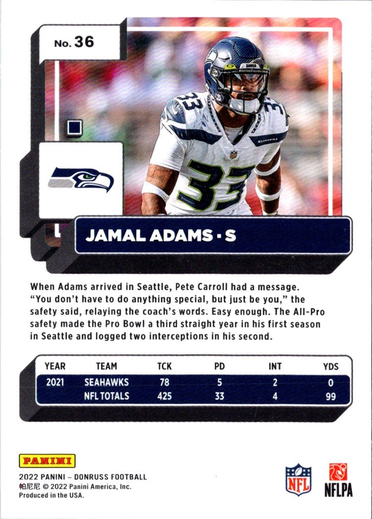 2022 Donruss Blue Press Proof Jamal Adams