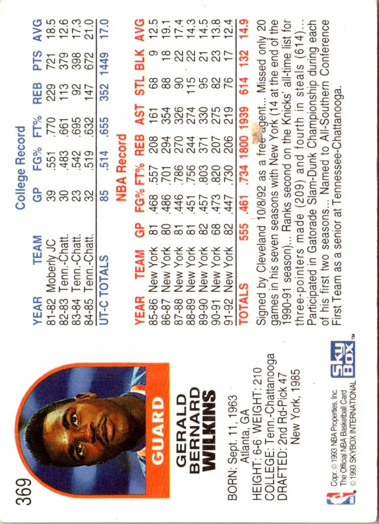 1992 Hoops Gerald Wilkins