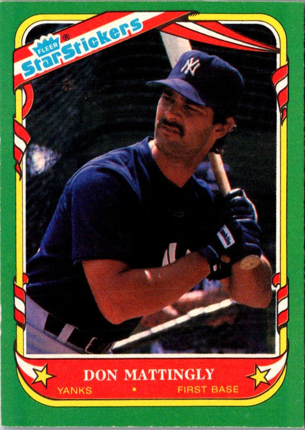 1987 Fleer Star Stickers Don Mattingly #74