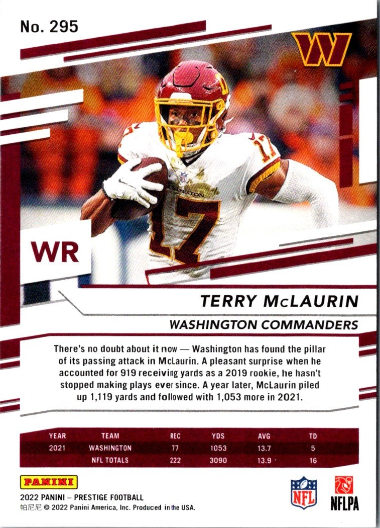 2022 Panini Prestige Terry McLaurin