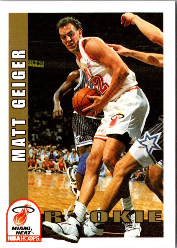 1992 Hoops Matt Geiger #412 Rookie