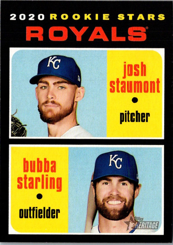 2020 Topps Heritage Josh Staumont/ Bubba Starling #247 Rookie