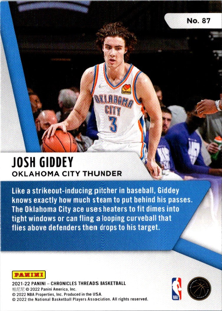 2022 Panini Revolution Josh Giddey