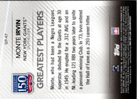 2019 Topps 150 Years of Professional Baseball - Greatest Players Monte Irvin #GP-47