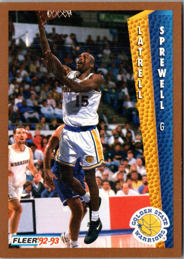 1992 Fleer Latrell Sprewell #343 Rookie