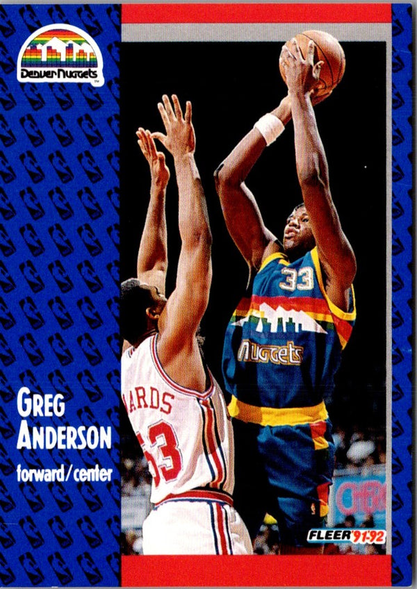 1991 Fleer Greg Anderson #272