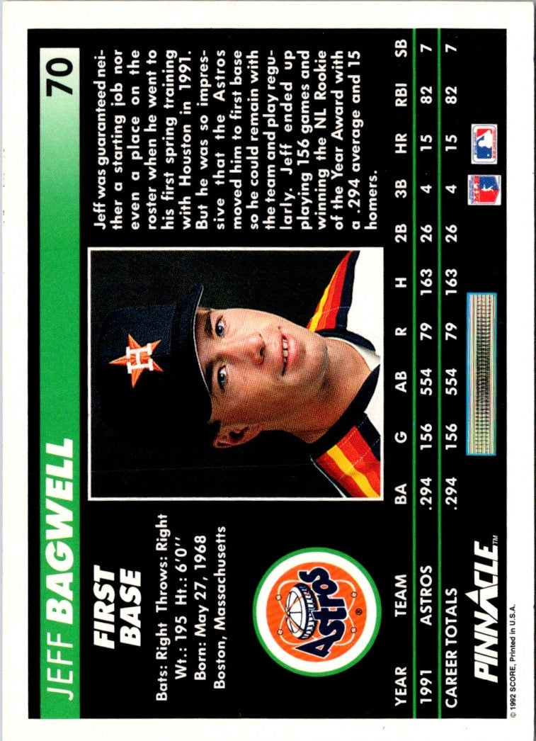1992 Pinnacle Jeff Bagwell