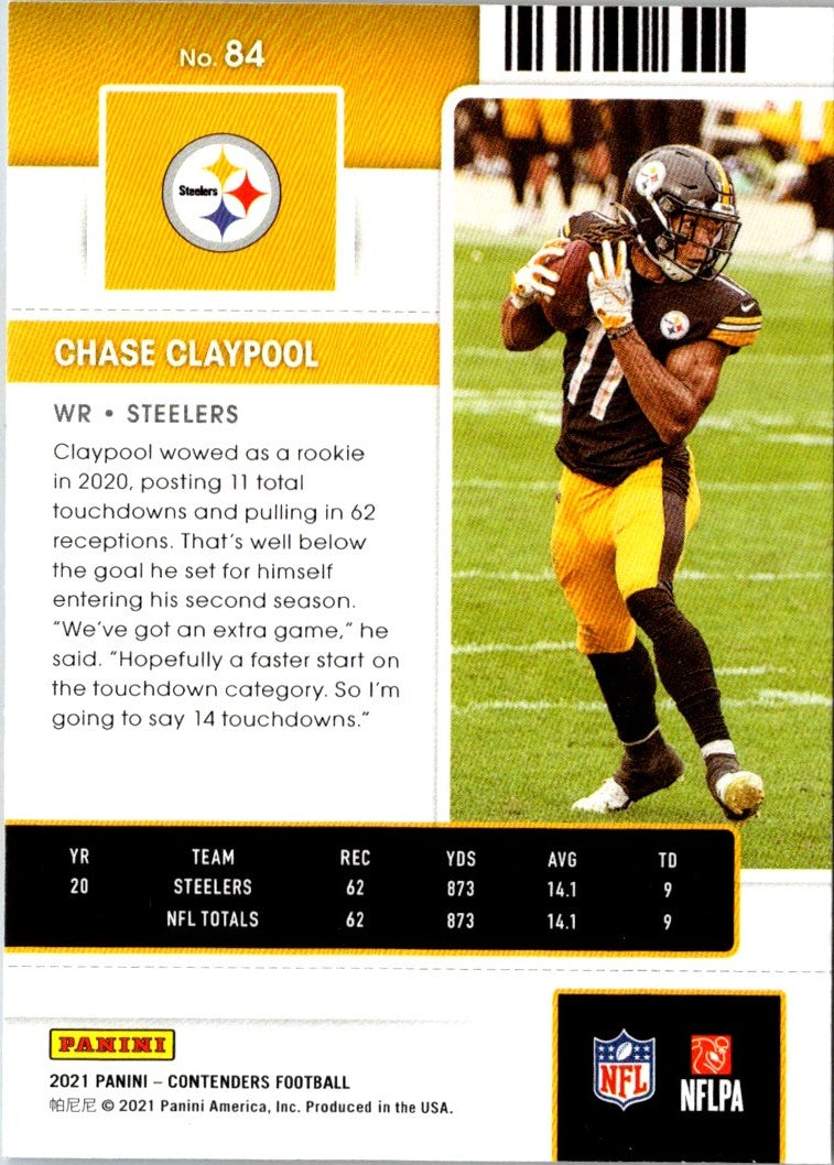 2021 Panini Contenders Chase Claypool