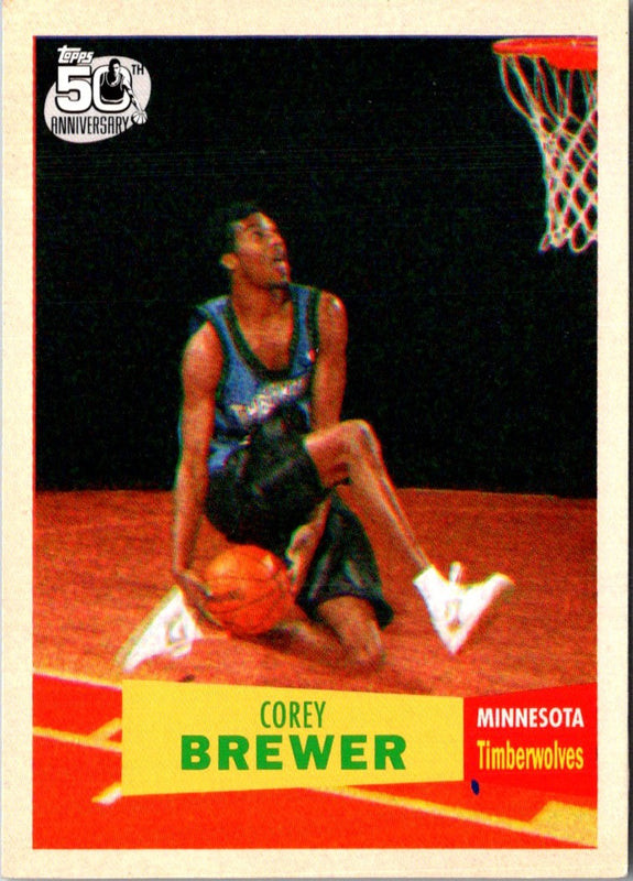 2007 Topps 1957-58 Variations Corey Brewer #117