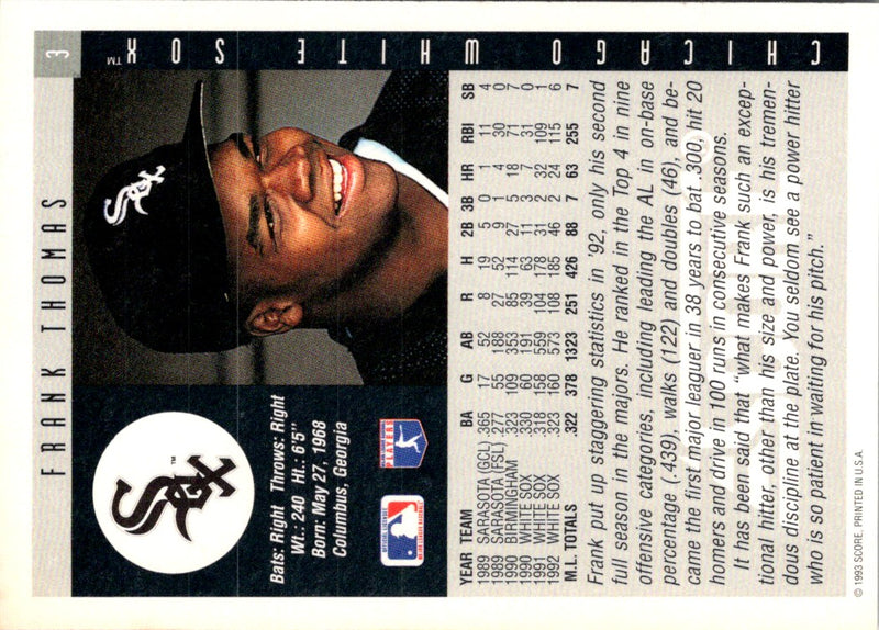 1993 Score Frank Thomas