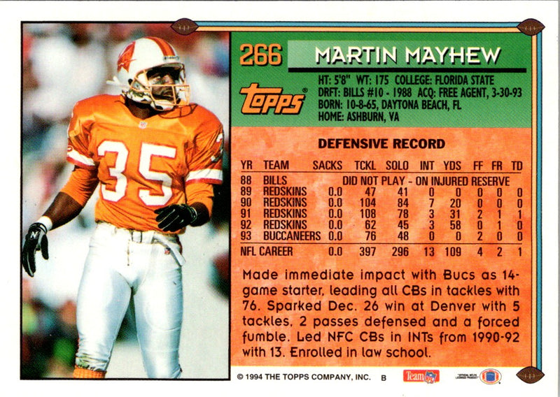 1994 Topps Martin Mayhew