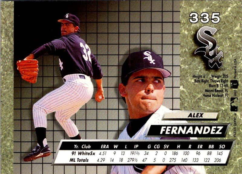 1992 Ultra Alex Fernandez