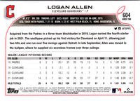 2022 Topps Logan Allen #604