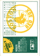 1988 Fleer Baseball's Best Sluggers vs Pitchers Roger Clemens